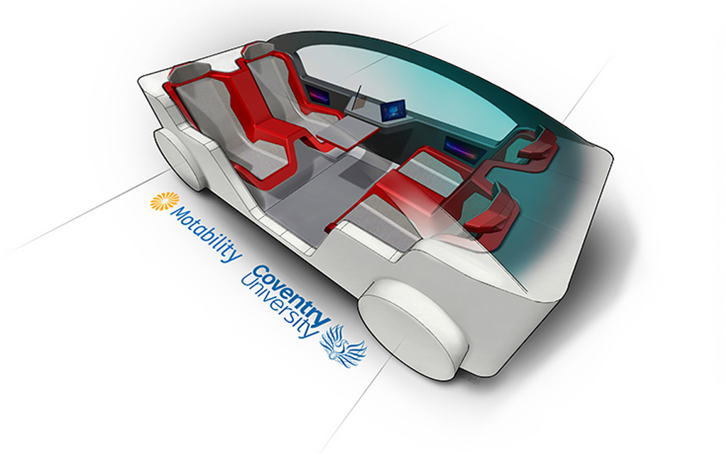 The image shows the inside of a vehicle.