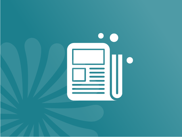 Document icon on a blue background. 