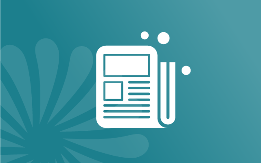 Document icon on a blue background.