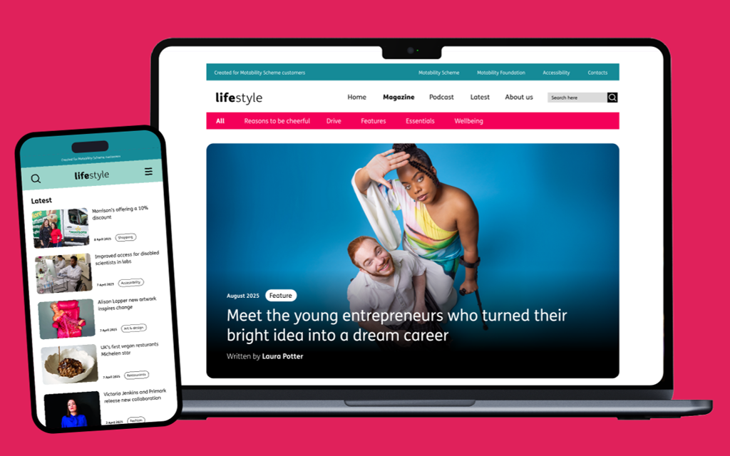 An image of a laptop and mobile device on the Lifestyle Magazine website.