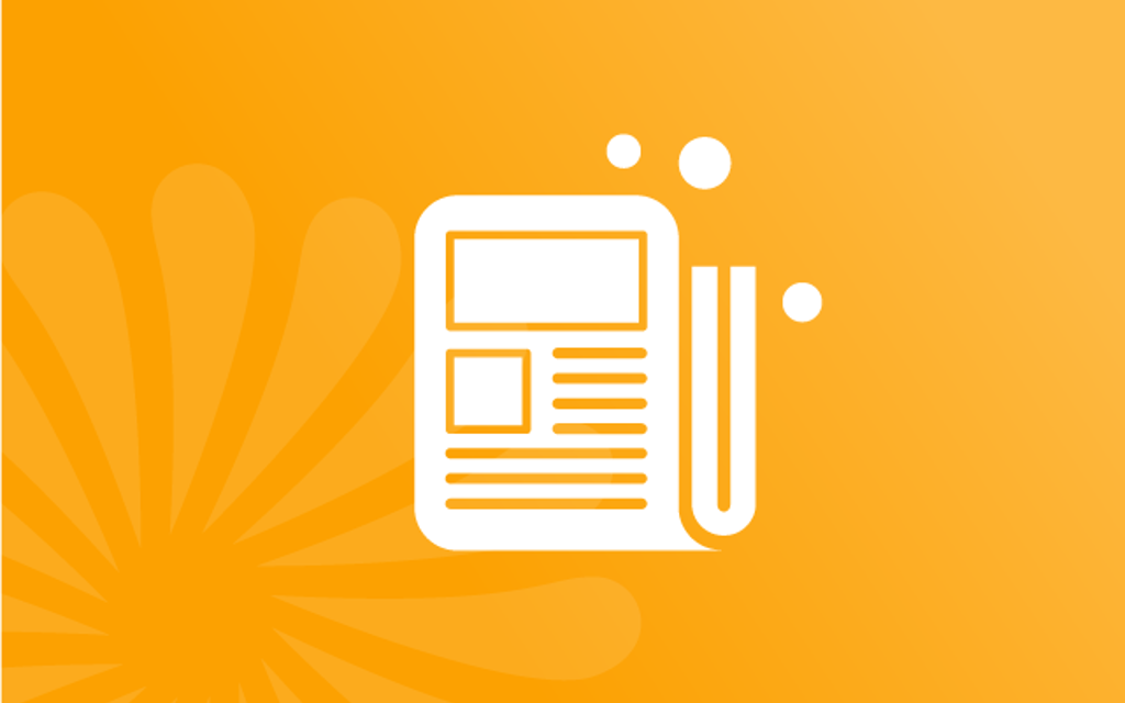 Document icon on a yellow background.