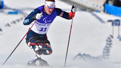 A photo of Scott Meenagh skiing.