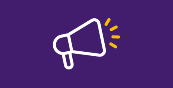 Cartoon icon of a megaphone