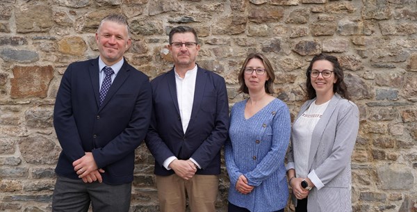 The PACTO project team (from left to right), Wyndham Williams, Project Manager; Damian Golden, Accessible Car Coordinator; Jo Hicks, Transport Connector; Ruby Woods, Transport Connector. 