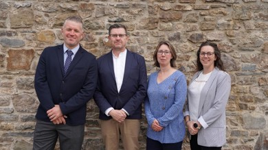 The PACTO project team (from left to right), Wyndham Williams, Project Manager; Damian Golden, Accessible Car Coordinator; Jo Hicks, Transport Connector; Ruby Woods, Transport Connector. 